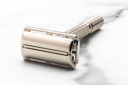 1966 L2 Gillette Slim Adjustable TTo Double Edge Safety Razor | Factory Nickel Revamp