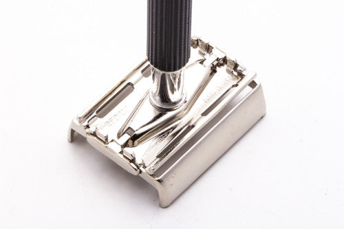 1968 N1 Gillette Black Handle Super Speed Safety Razor |Factory Nickel Revamp
