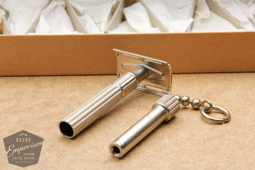Gillette 1952 Psycho / Lock-Type Fat Handle Tech DE Safety Razor CASE - X1 * w/ 1 Key * NOS