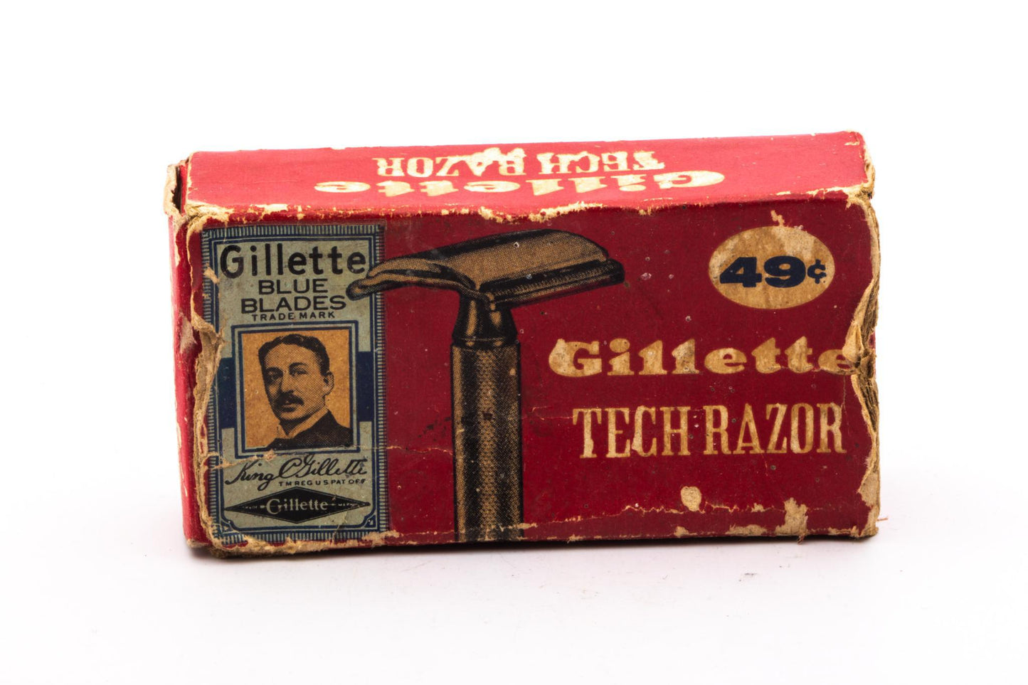 1940's Gillette Ball End Tech DE Razor Set | Original Condition