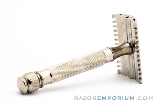 1930's Gillette NEW Short Comb Ball End Replica Handle with Revamped Head Double Edge Safety Razor