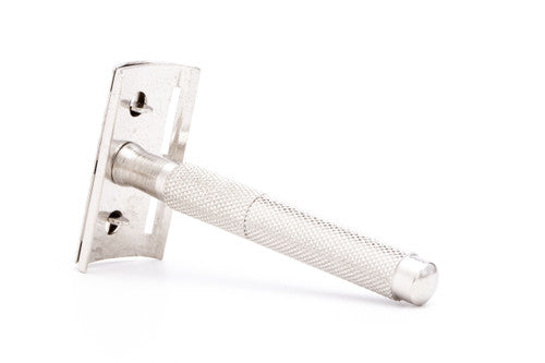 4 Piece Travel Double Edge Safety Razor | Factory Nickel Revamp