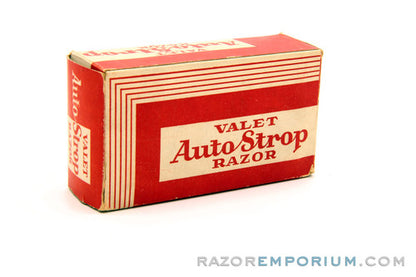 Valet Auto-Strop Razor Set in Maroon Leather Case w/ Box