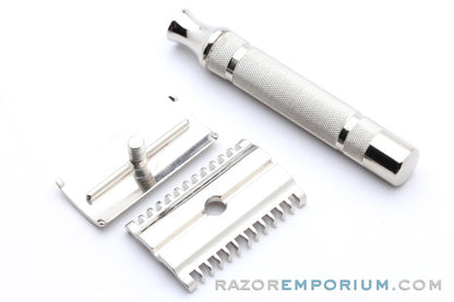 1930's Gillette NEW Long Comb Safety Razor Set | Factory Nickel Revamp
