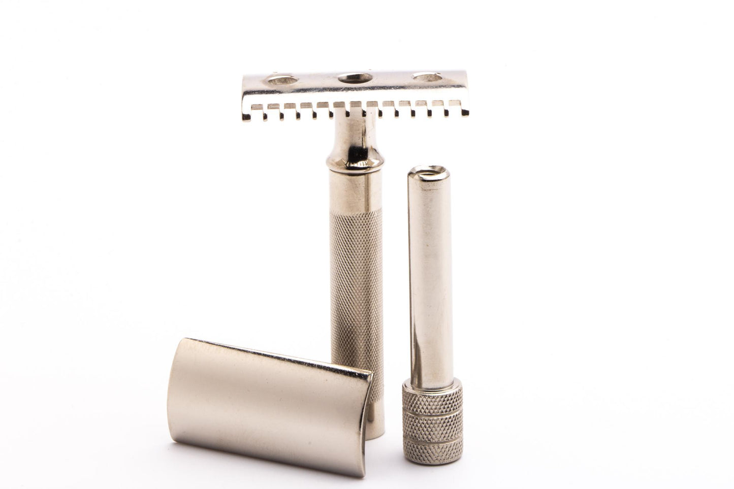 1900's Gillette Single Ring Double Edge Safety Razor Set |Factory Nickel Revamp