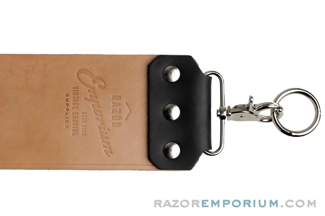 3" Razor Emporium Russet Horsehide & Canvas Straight Razor Strop | Made in USA