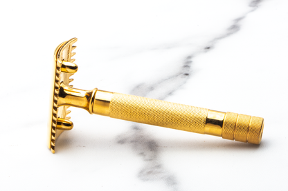 1920's Gillette Gold Old Type Single Ring Travel Combination Set with Brush | Original Condition