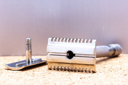 1934 Gillette No88 Three Piece Open Comb Safety Razor | Factory Nickel Revamp