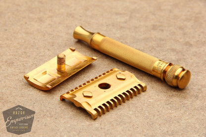 Gillette 1930's Goodwill Ball End Era Gold DE Safety Razor
