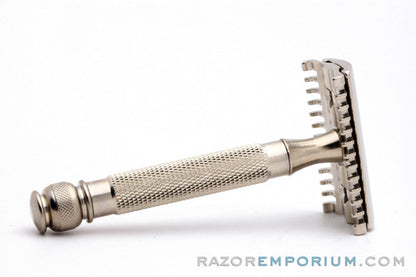 1930's Gillette Goodwill Long Comb Ball End Replica Handle with Revamped Head Double Edge Safety Razor