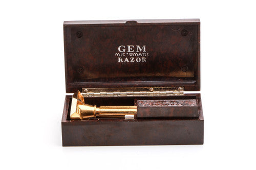 1950's Micromatic Gold Single Edge Safety Razor Set
