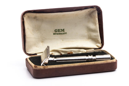 1930's GEM Micromatic TTO Single Edge Safety Razor Set | Original Condition