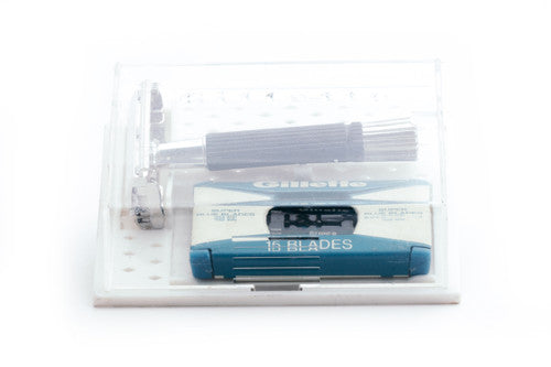1969 Gillette Black Handle Super Speed Safety Razor + Case