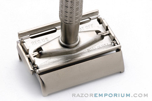 1960 F3 Gillette Flare Tip Double Edge Super Speed Safety Razor | Factory Nickel Revamp