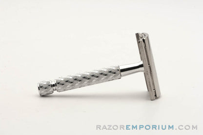 Gillette 1960s Ball End Tech Spiral Handle Razor with Etched Logo Cap - Made in England
