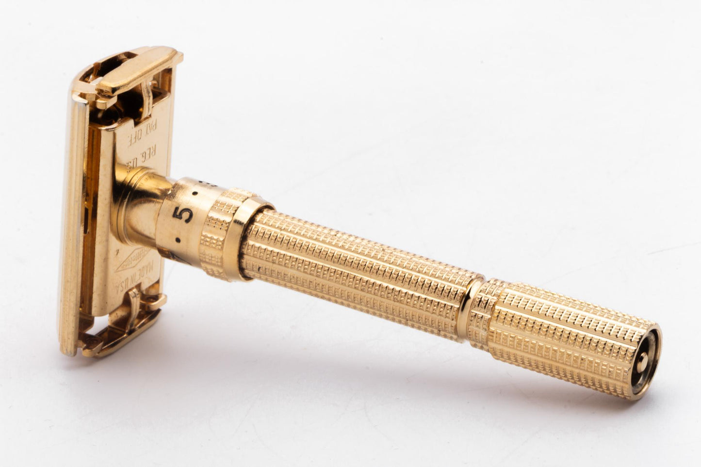 1961 G4 Gillette Gold Slim Adjustable Double Edge Safety Razor | Original Condition