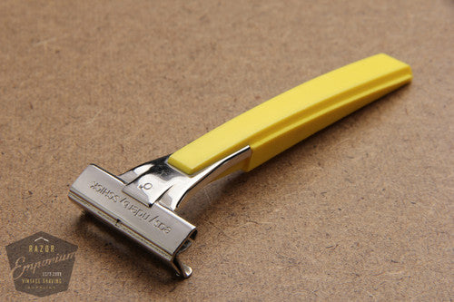 Ezy Rider Razor Schick Easy Rider Men's Yellow Handle 1960's Injector Safety Razor ...