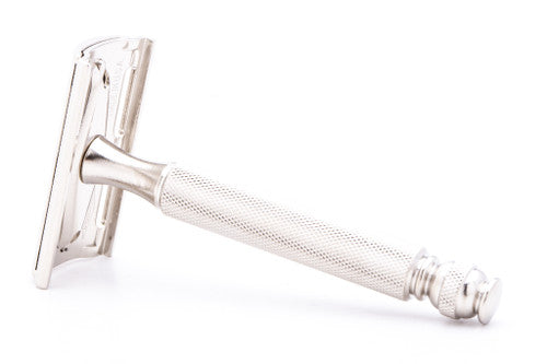 1958 Gillette Ball End Tech 3 Piece Safety Razor D4 | Nickel Revamp