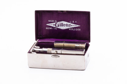 1920 Gillette Single Ring Double Edge Safety Razor Set Original