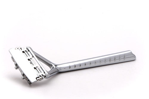 Used Digusting Razor The LEAF Pivoting Head Razor | Used Silver – Razor Emporium