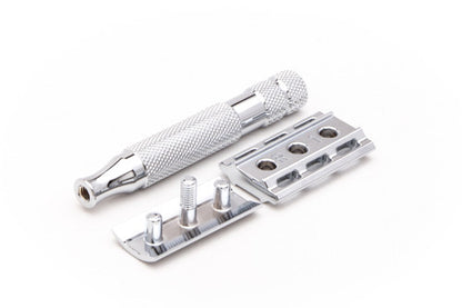 Rockwell 6C White Chrome Adjustable Double Edge Safety Razor