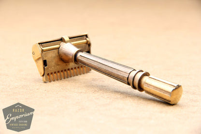 Gem 1930's Micromatic Single Edge Razor in Black Leather Case
