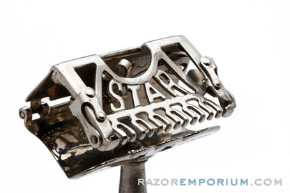 1920's Star Kampfe Brothers Single Edge Safety Razor 1912 Style w/ Orig. Leather Case