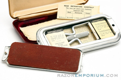 1940's Rolls Razor "Viscount" Safety Razor Set - Excellent