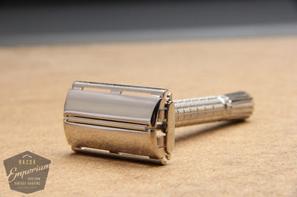 Gillette 1965 Flair Tip DE Super Speed Safety Razor K2 * Nickel REVAMPED