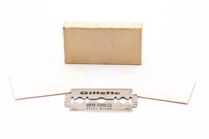 Gillette Stainless Steel Double Edge DE (3) - New Old Stock NOS Razor Blades - Made in Argentina