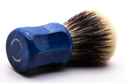 Shavemac |  Silvertip 2-Band Badger Shave Brush With Blue Marbled Handle