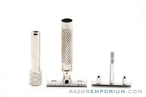 1918 Gillette Bulldog Old Style Double Edge Razor Rhodium Revamp