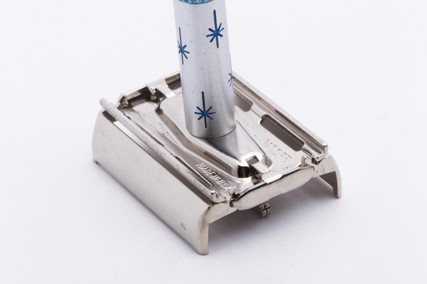 1971 R3 Gillette Blue Star Lady Gillette DE Safety Razor | Original Condition