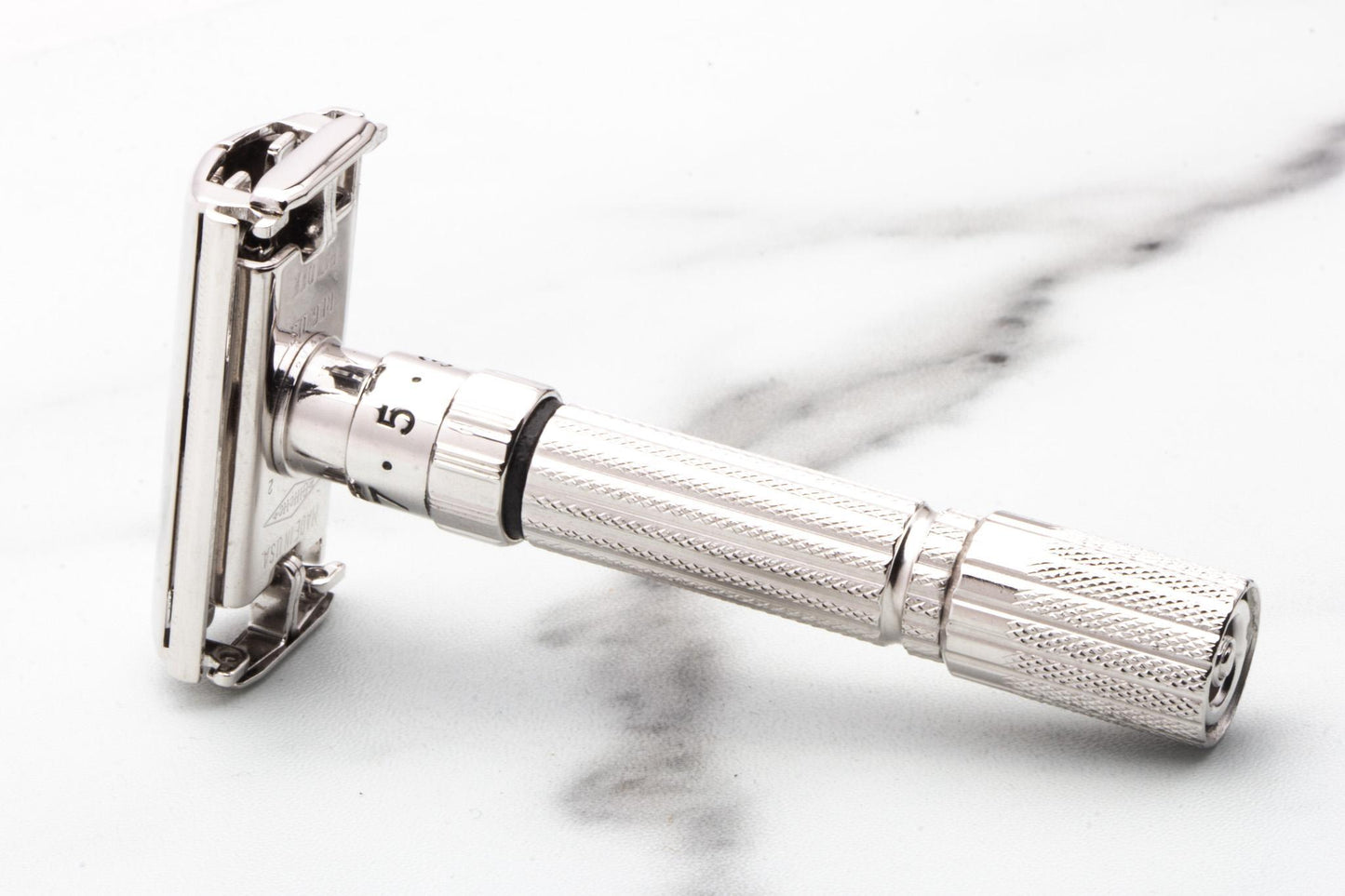 1959 E2 Gillette Fatboy Adjustable TTO Double Edge Safety Razor | Rhodium Revamp