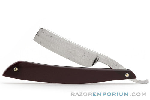 6/8" Wade & Butcher Straight Razor Black Cherry Scales | Sheffield, England