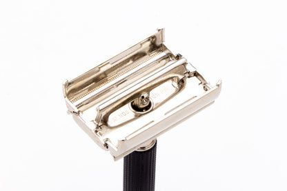 1973 T1 Gillette Black Handle Super Speed Safety Razor  | Nickel Revamp