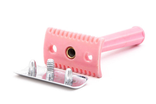 Pink Two Piece Double Edge Razor