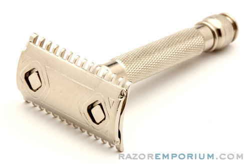 1930's Gillette Goodwill Double Edge Safety Razor w/ Replica Handle | Nickel Revamp