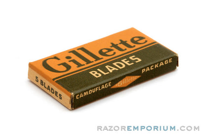 Gillette WWII Camouflage Double Edge Razor Blades | New Old Stock (NOS)