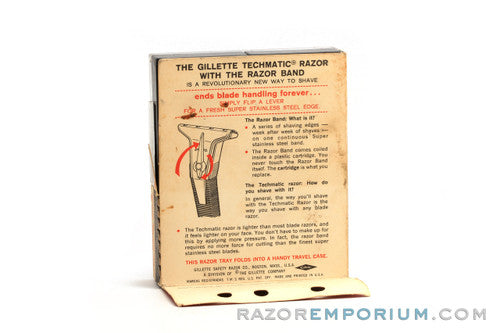 1970's Gillette Techmatic Band Safety Razor New Old Stock