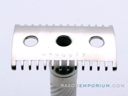 1918 Gillette Bulldog Old Style DE Razor | Nickel Revamp