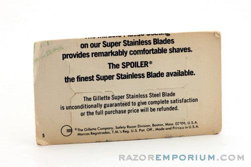 1970's Gillette Super Stainless Double Edge (15) - New Old Stock (NOS) Razor Blades