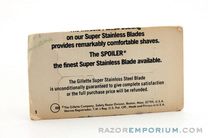 1970's Gillette Super Stainless Double Edge (15) - New Old Stock (NOS) Razor Blades