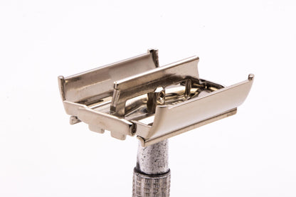 1956 B4 Gillette Blue Tip Light Double Edge Super Speed | Factory Nickel Revamp