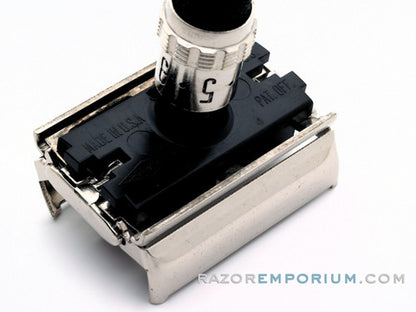 1984 Gillette Super Adjustable "Black Beauty" DE Safety Razor w\ Original Plastic Case & Blades