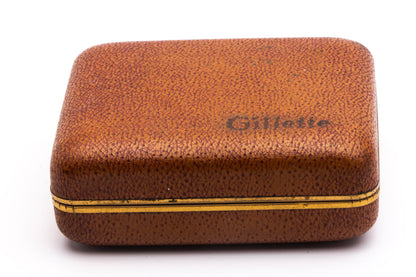 1944-1946 Gillette Aristocrat Safety Razor w/ Leather Case and Blade Bank | Original Condition