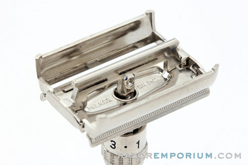1963 Gillette Slim Adjustable TTO DE Safety Razor I3