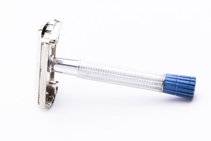 1955 Gillette Blue Tip Light DE Super Speed Razor with Case A2