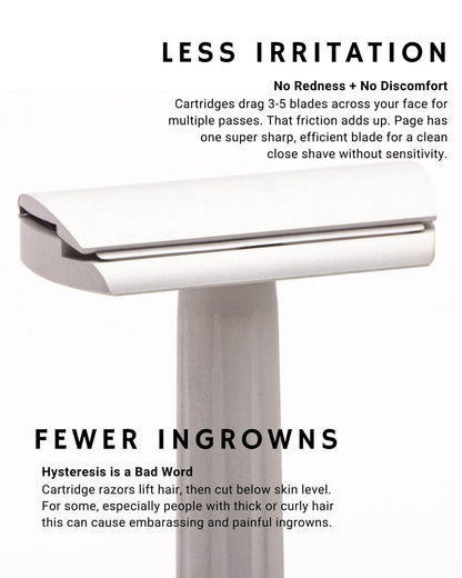 Rex Supply Co. | Page Three Piece Aluminum Double Edge Safety Razor