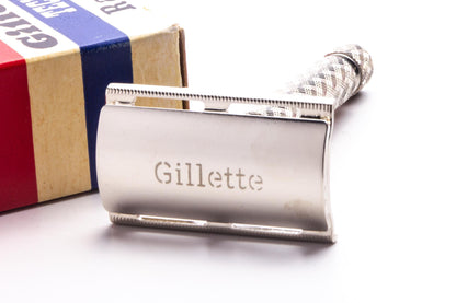 1940's Gillette Ball End Tech Razor Set in Original Red Box  | Original Condition